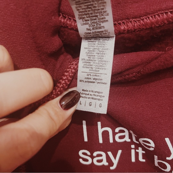 I Hate You Say It Back Hoodie - Picture 3 of 3